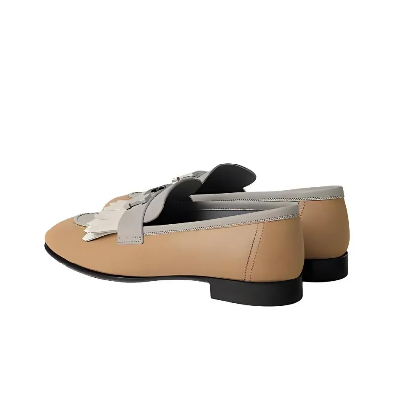 HERMES Royal Loafers Women's Brown-2