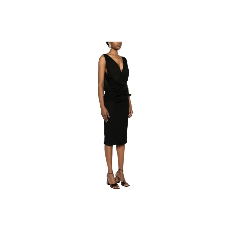 SAINT LAURENT Sleeveless Dress Women's Black-3