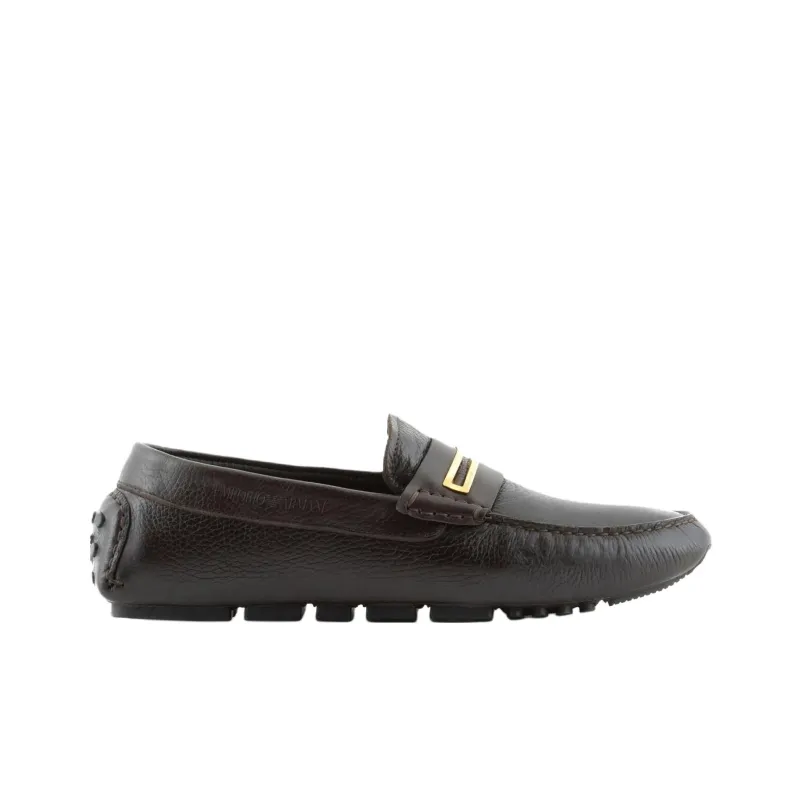 EMPORIO ARMANI Beanie Shoes Men's Brown-1