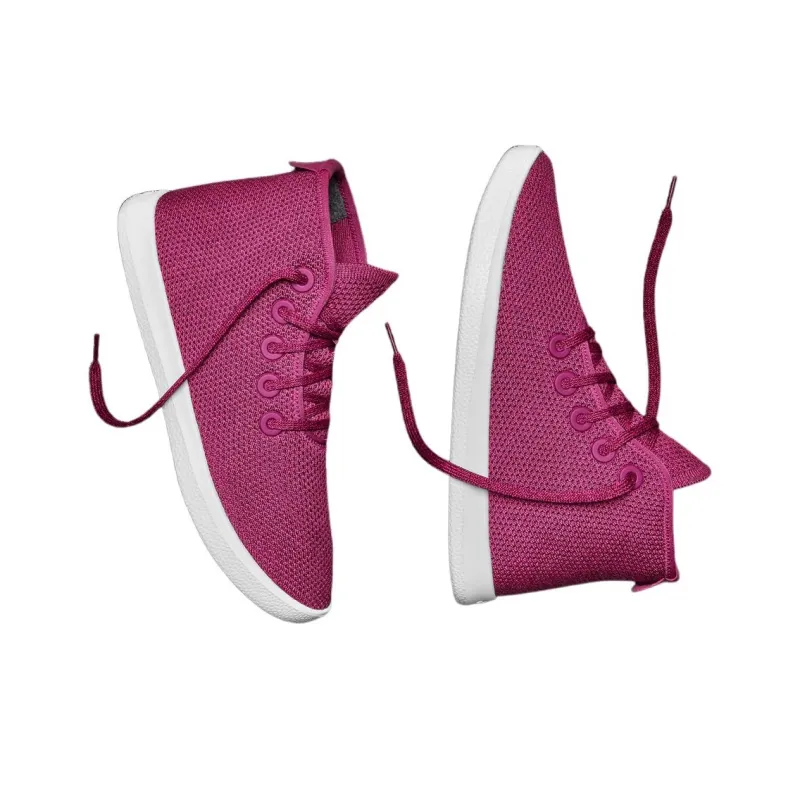 Allbirds Tree Toppers Slip-Resistant High-Top Skateboard Shoes Men's Emerald Pink-1