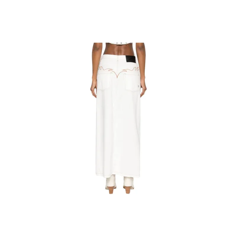 PINKO Slit Front Denim Skirt-2