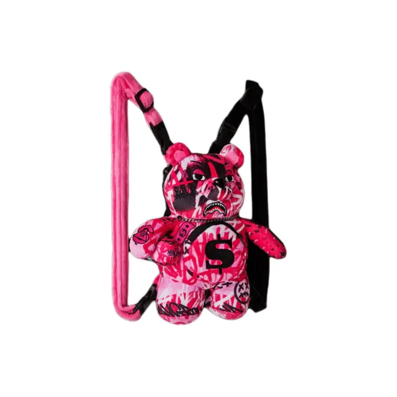 SPRAYGROUND Velour Backpack Mini Women's Pink-2