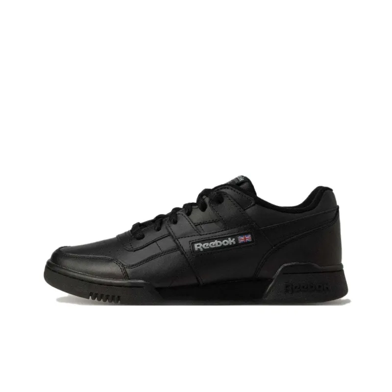 Reebok Workout Anti Slip Wear Resistant Low Top Skateboard Shoes Unisex Black-0