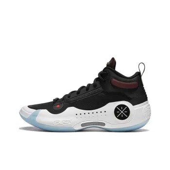 LiNing WOW 10 Cushioning Wear Resistant Low Top Basketball Shoes Men's Black White Blue