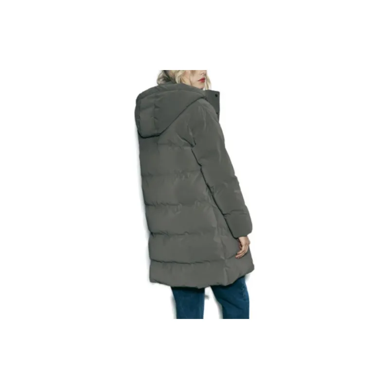 ZARA Puffer Jackets Women's Khaki-3
