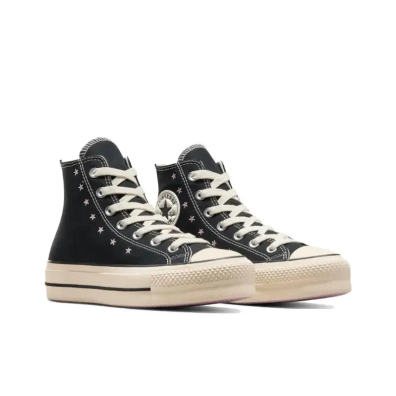 Converse Women's Chuck Taylor All Star Lift Platform High 'Embroidered Stars Black Lotus Pink' Women's-2