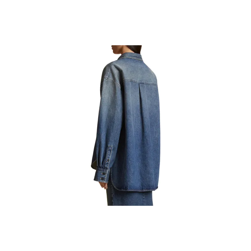 KHAITE Long Sleeved Buttoned Overshirt-2