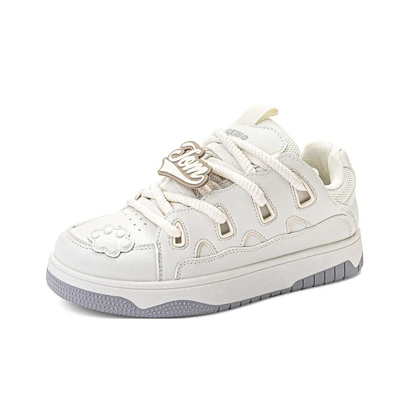 TALKING TOM Skateboard Shoes Unisex Low Top Pearl Beige-5
