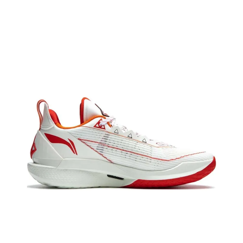 LiNing Jimmy Butler JB 2'Retro Jersey' Cushioned Slip Resistant Low Top Basketball Shoes Men's White Red-1
