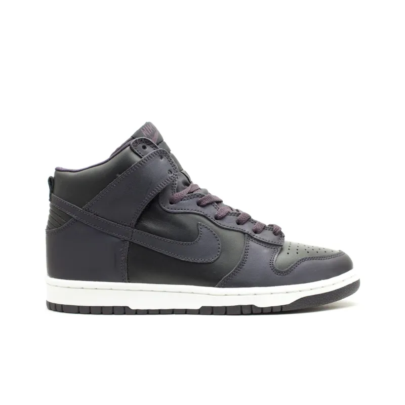 Nike Dunk High Le Wear resistant And Lightweight Mid Top Skateboard Shoes Men's Black White-1