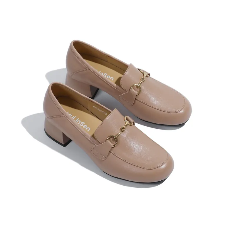 Mulinsen Loafers 3.7CM Women's Nude-2