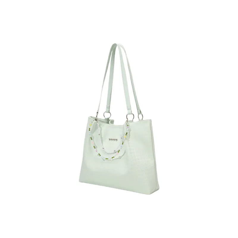 NOMK PU Shoulder Bag, Handbag, Tote Bag Women's Mint Green/Blue-3