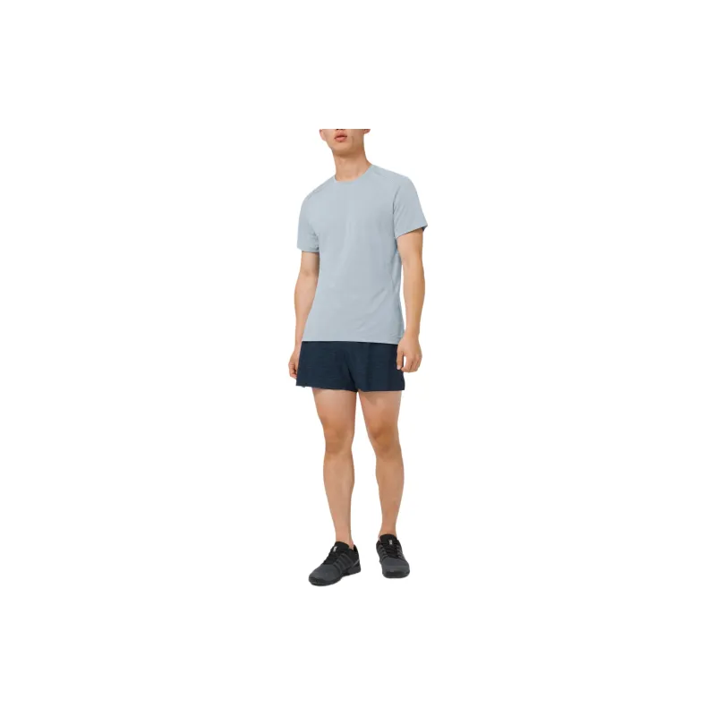 Lululemon Fast And Free T-Shirt Men's Mixed Color Denim Blue-2