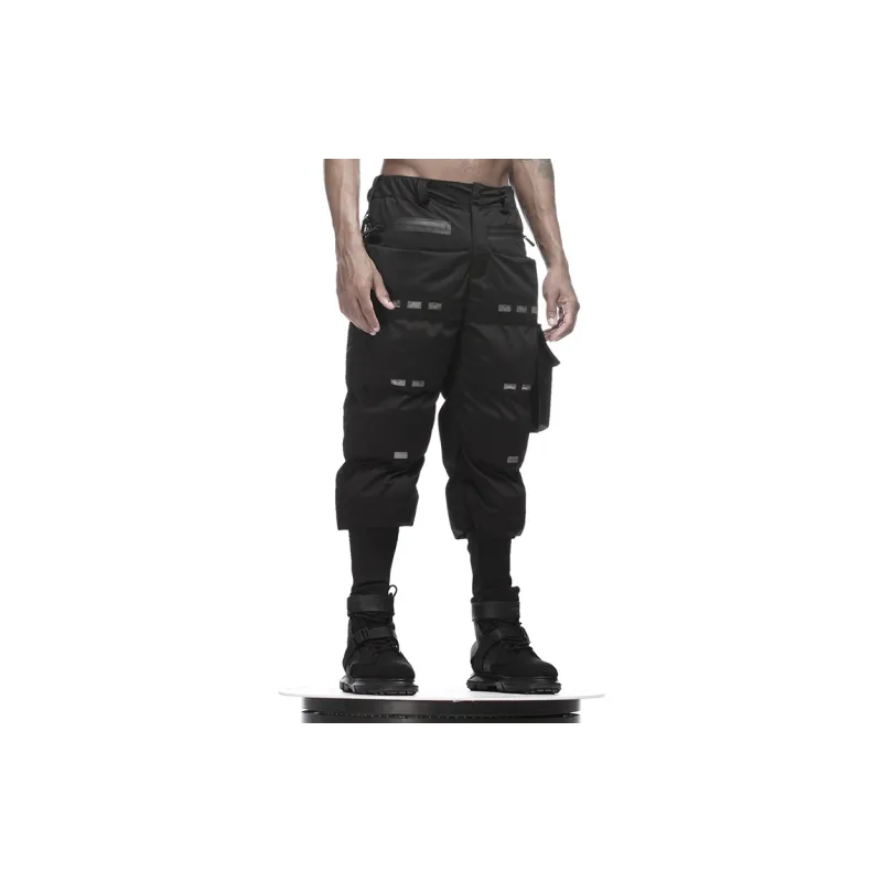 NORVINCY Winter Zip Pocket Skiing Loose Fit Casual Pants Trendy Unisex-4