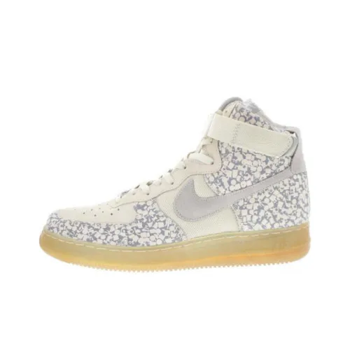 Nike Air Force 1 Skateboard Shoes Men High-Top Beige/Blue