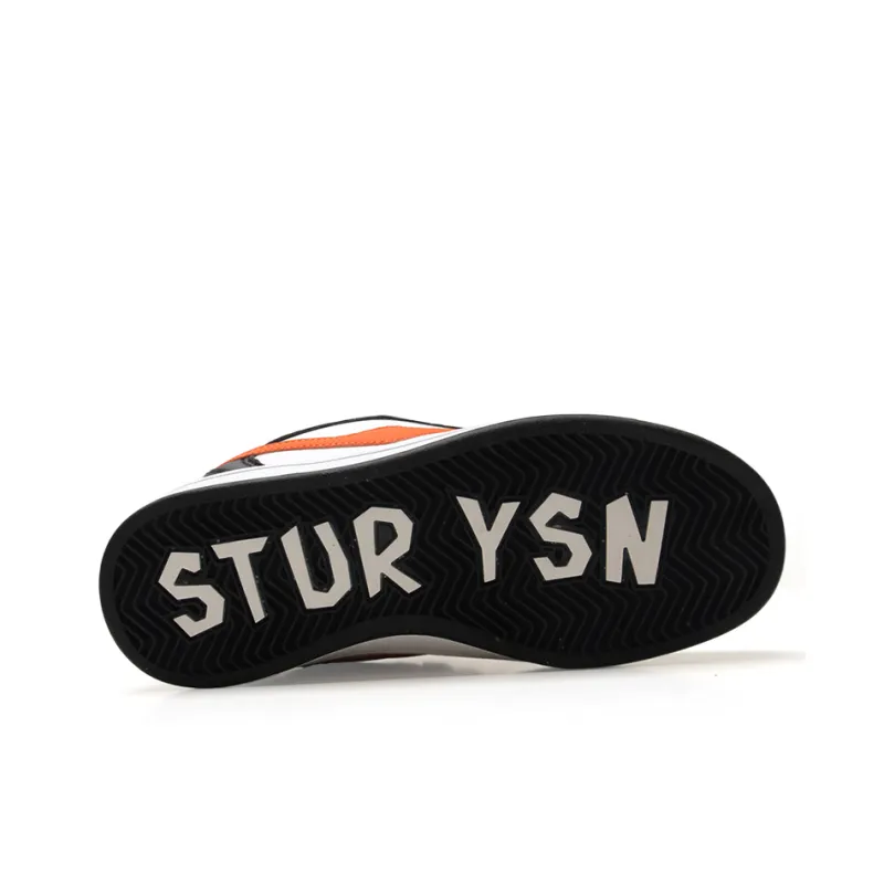 STUR YSN Wear resistant And Lightweight Low Top Skateboard Shoes Unisex Black Orange-7