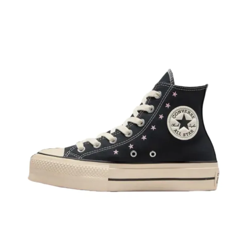 Converse Women's Chuck Taylor All Star Lift Platform High 'Embroidered Stars Black Lotus Pink' Women's-1