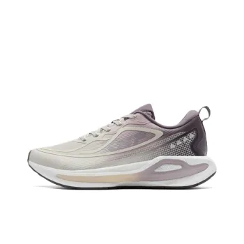 XTEP Starburst Cushioned Slip Resistant Low Top Casual Running Shoes Women's Gray Purple