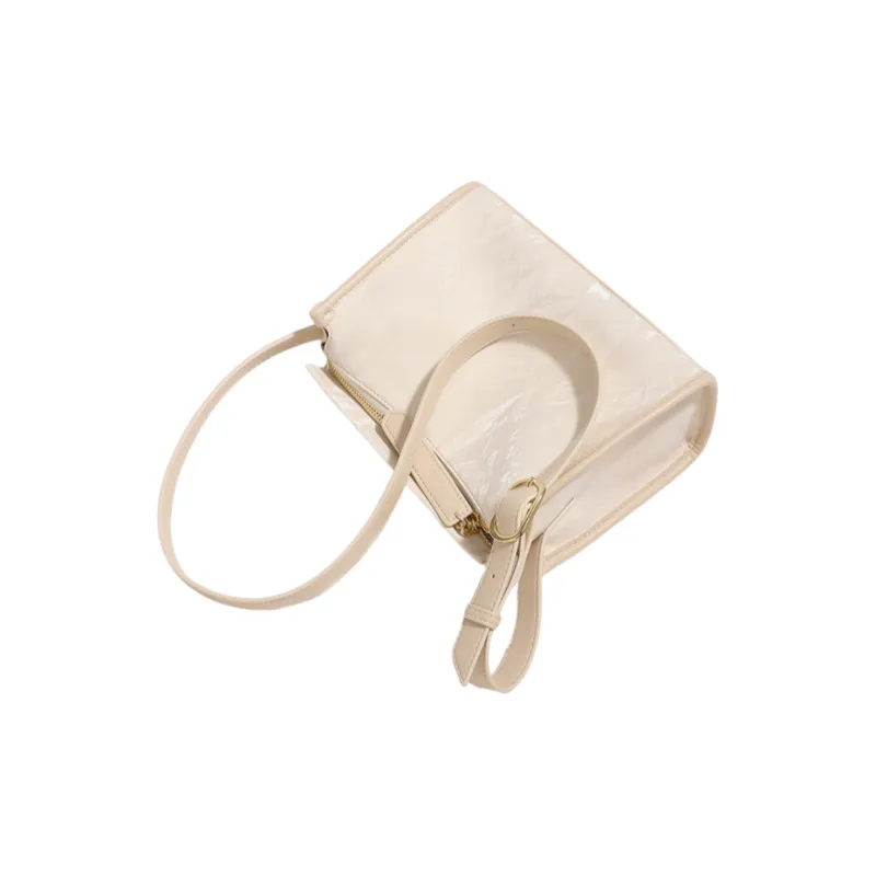 NOMK PU Shoulder Bag, Crossbody Bag Women's Coffee/Green/Pink/Ecru-10