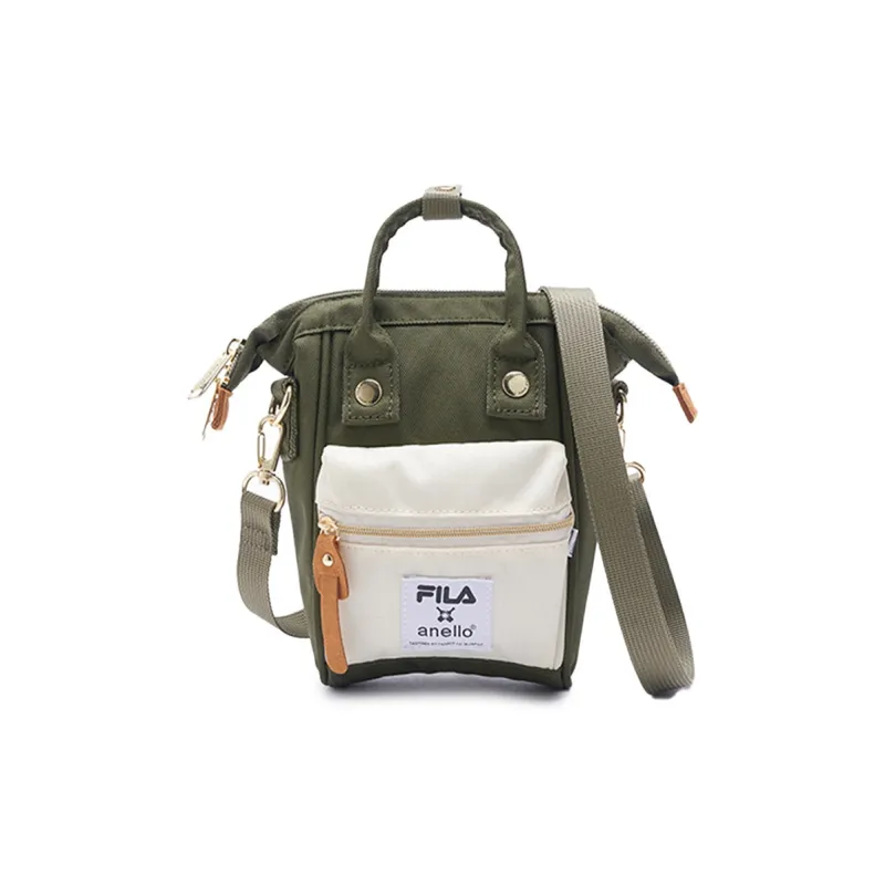 FILA Anello Collaboration Polyester Handbag, Shoulder Bag, Crossbody Bag Unisex Green-0