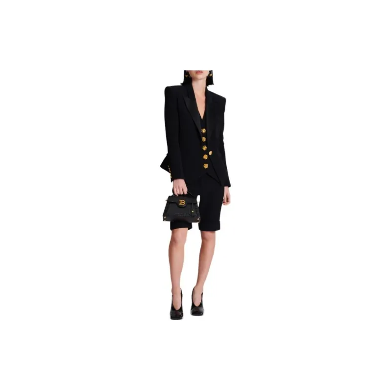BALMAIN 1 Button Crepe Jacket-3