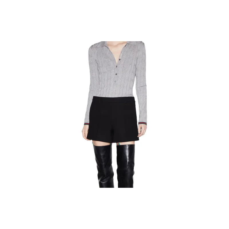 GUCCI Wool Crepe Short 'Black'-2
