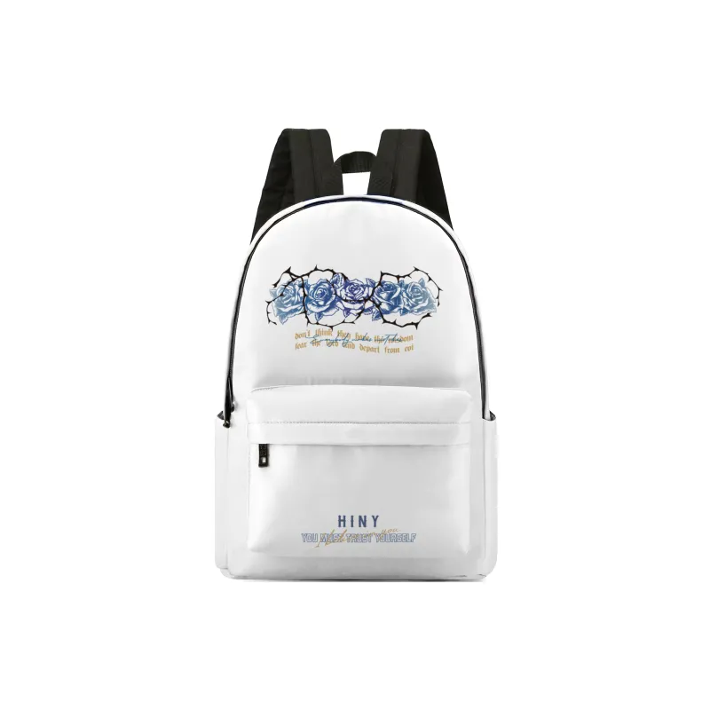 HINY Polyester Backpack 13 Inch Laptop Bag Regular Unisex White-9