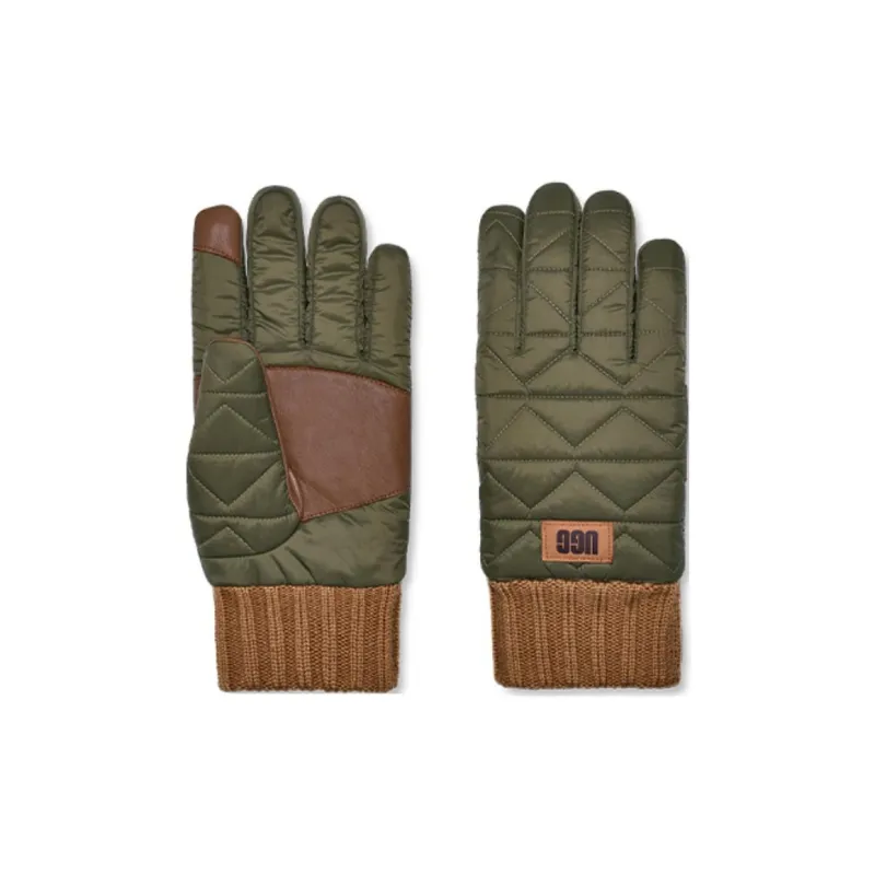 UGG Polyester Gloves Men's Olive Green-1