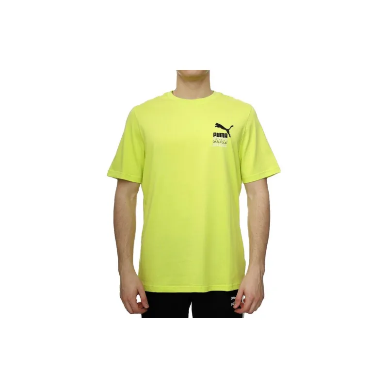 PUMA CLASSICS T Shirt Men's Lime Green-4