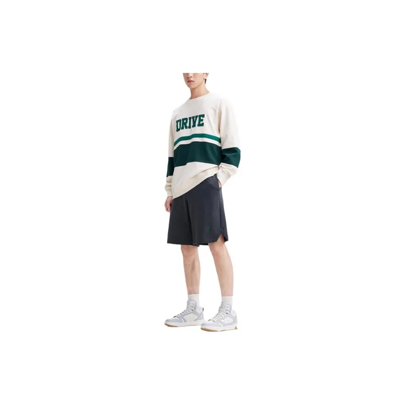 XTEP Sweatshirt Men's Cotton White/Elegant Green/Sand Green-1