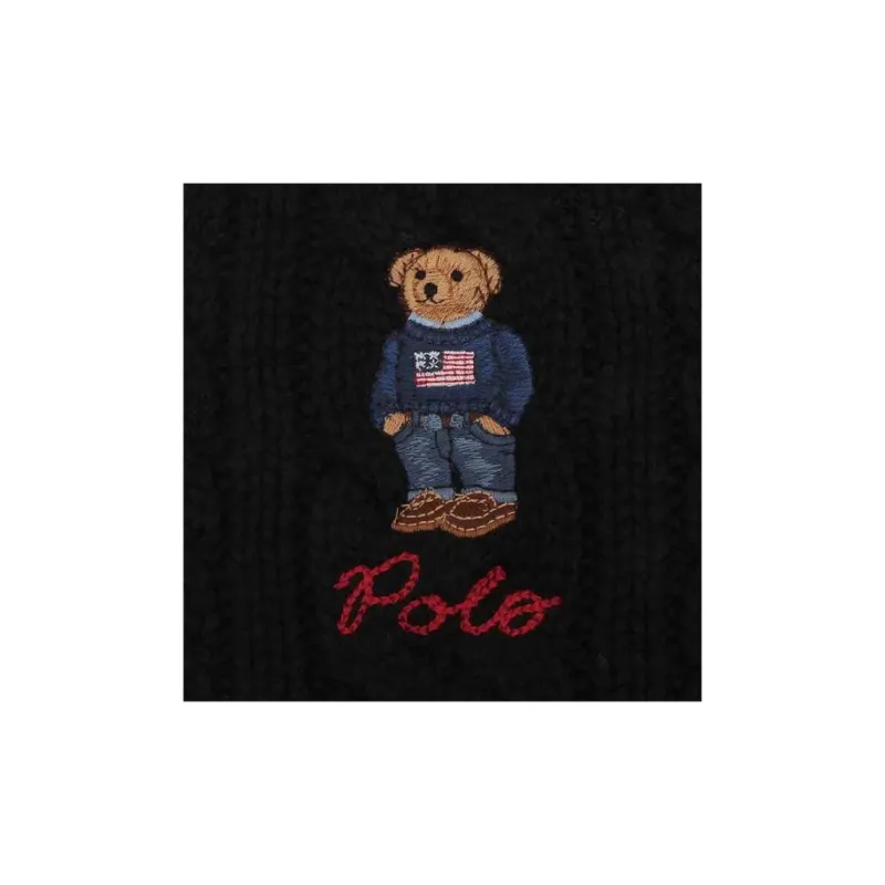 Polo Ralph Lauren Knit Scarves Unisex Black-3