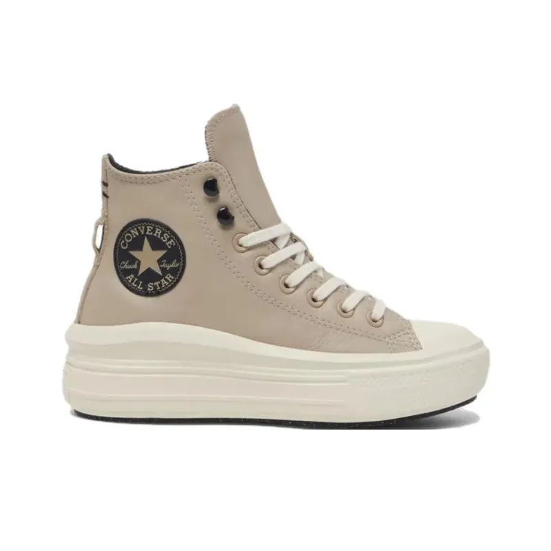 Converse CHUCK TAYLOR Anti Slip Wear Resistant High Top Skateboard Shoes Women's Beige-1