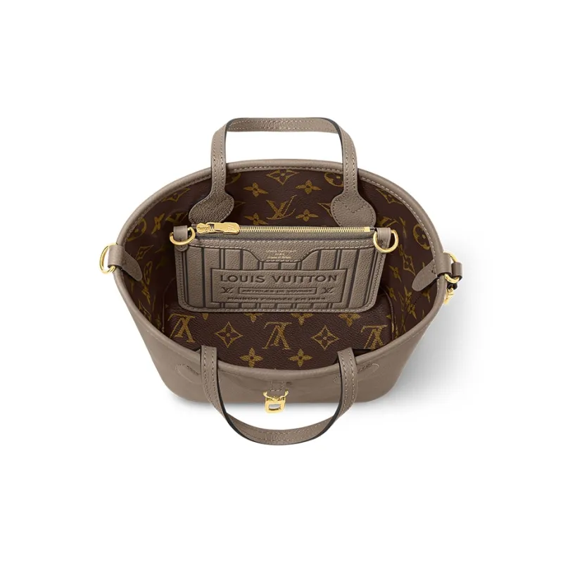 LOUIS VUITTON Neverfull Bandouliere Bb Inside Out Dark Fango/Monogram-4