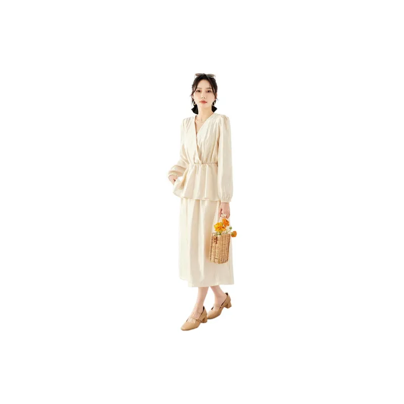 TERRE BLEUE Skirt Set Women's Apricot-4