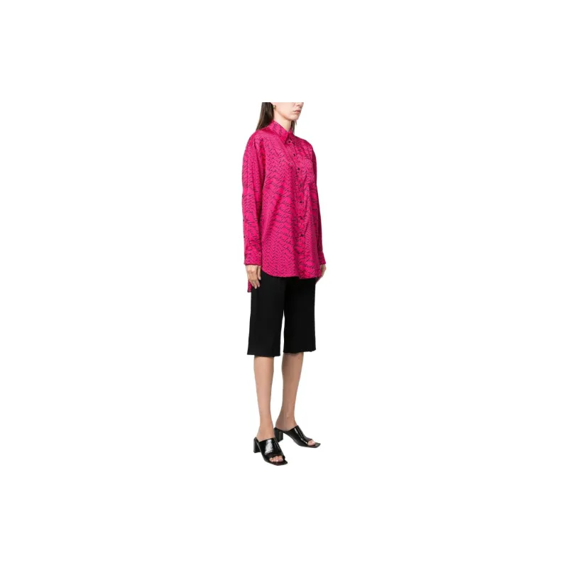 PINKO Logo print Long sleeve Shirt-3