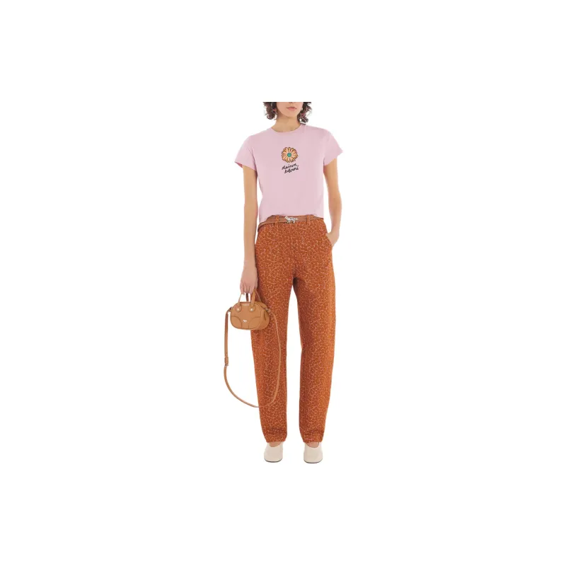 Maison Kitsune Floating Flower Printed Crewneck T Shirt-3