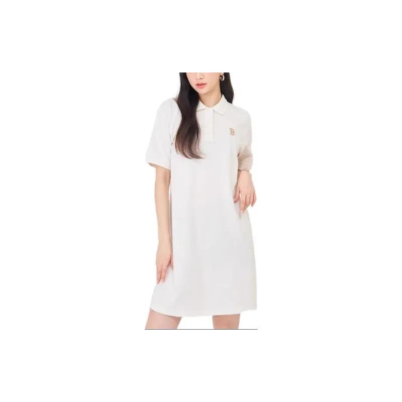 MLB SS24 Short Sleeved Dresses Women's Cream-3