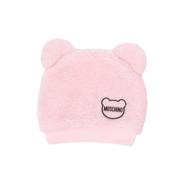 MOSCHINO Logo-appliqué Faux-shearling Beanie-2