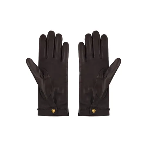 Loro Piana Leather Gloves Women's Brown