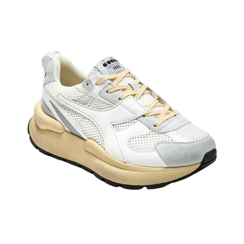 Diadora Heritage Anti Slip Wear Resistant Low Top Casual Shoes Women's White-3