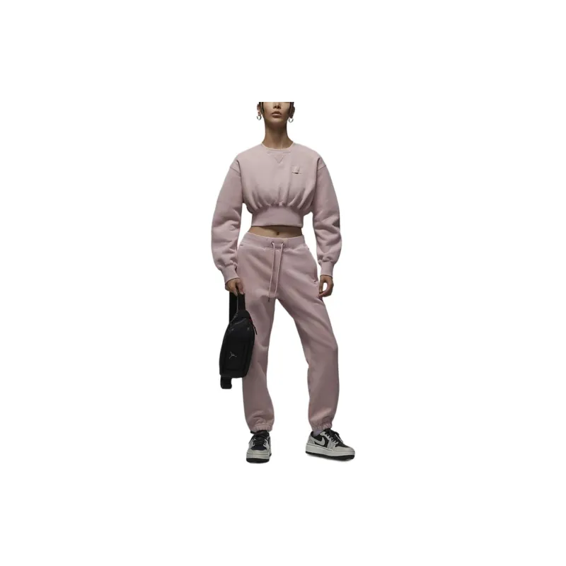 Jordan Flight Fleece Sweatshirt Women's Oxford Pink-2