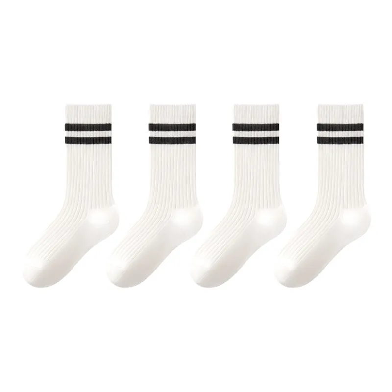 B&C.Room Mid Calf Socks Unisex 4 Pack-1