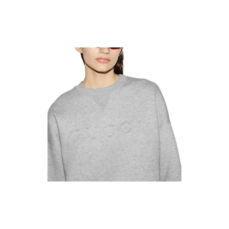 GUCCI Jersey Embossed Crewneck Sweatshirt-3