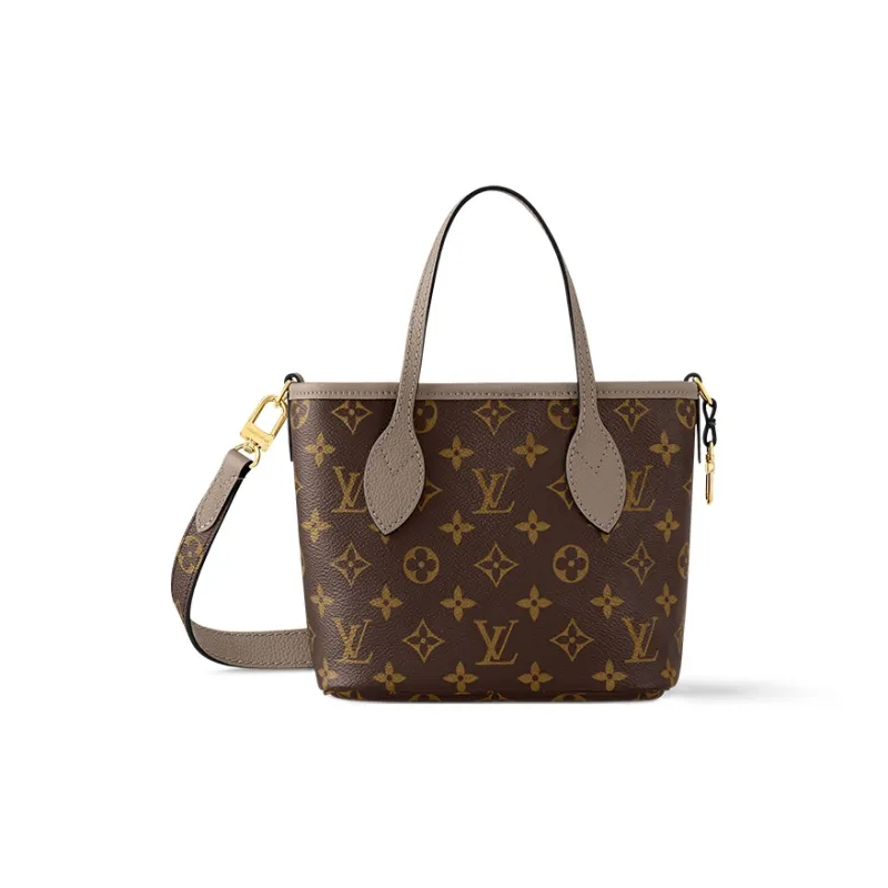 LOUIS VUITTON Neverfull Bandouliere Bb Inside Out Dark Fango/Monogram-2