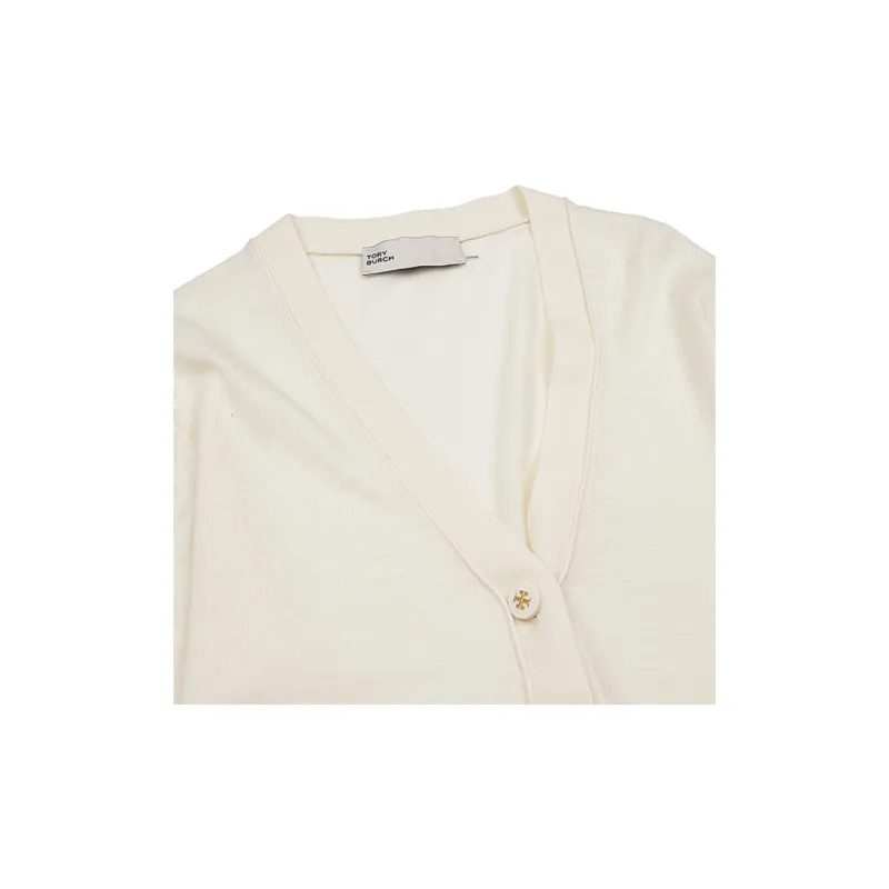 TORY BURCH V Neck Button Up Cardigan-3