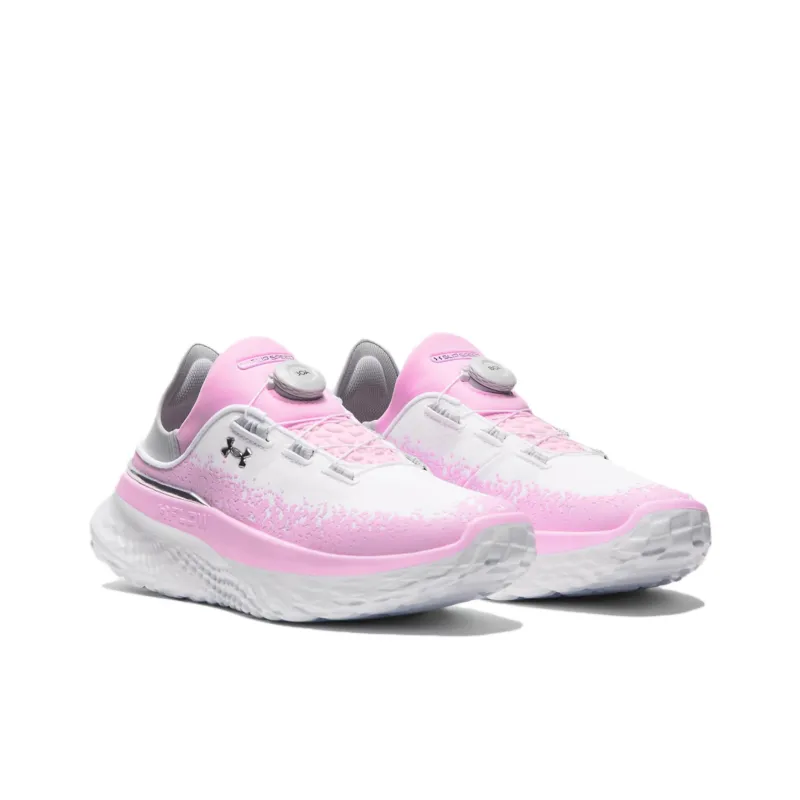 Under Armour SlipSpeed Shock Absorbers Rebound Low Top Running Shoes Unisex Pink White-1