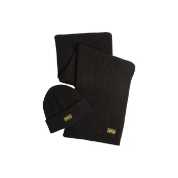 BARBOUR Acrylic Knit Scarves Men's Black