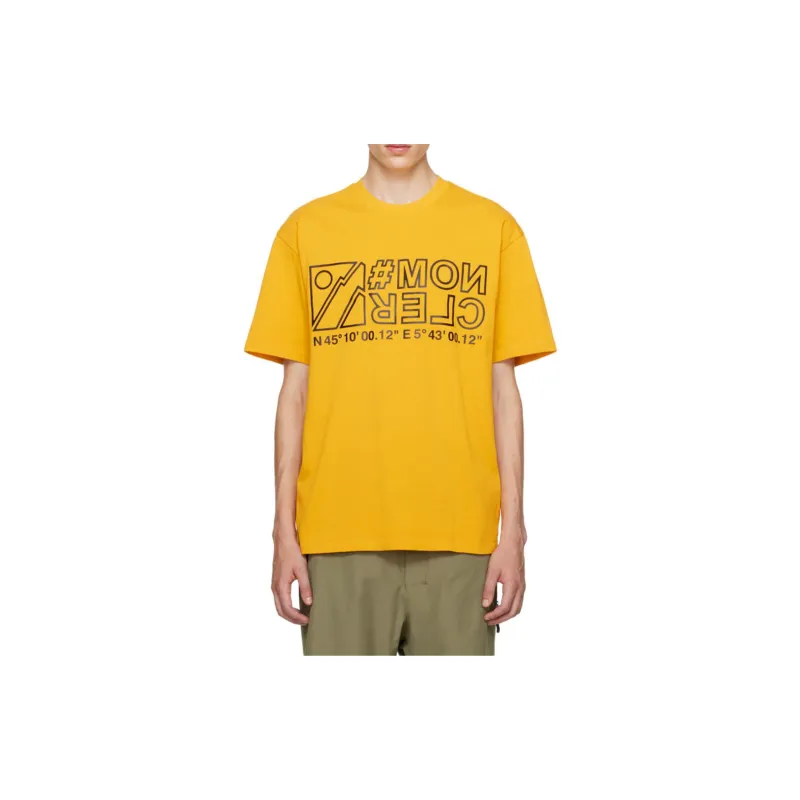 Moncler T-Shirts Men Yellow-1