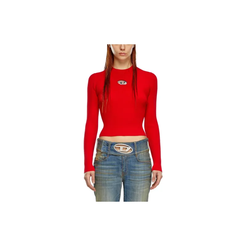 DIESEL M Valari Oval D Ribbed Knit Top-1