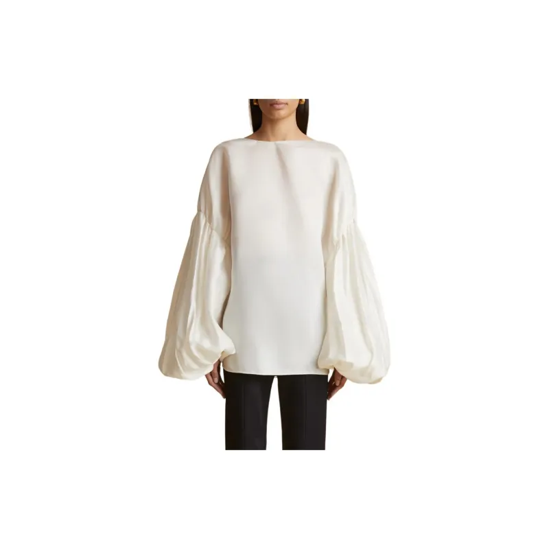 KHAITE The Quico Puff-Sleeved Blouse-1